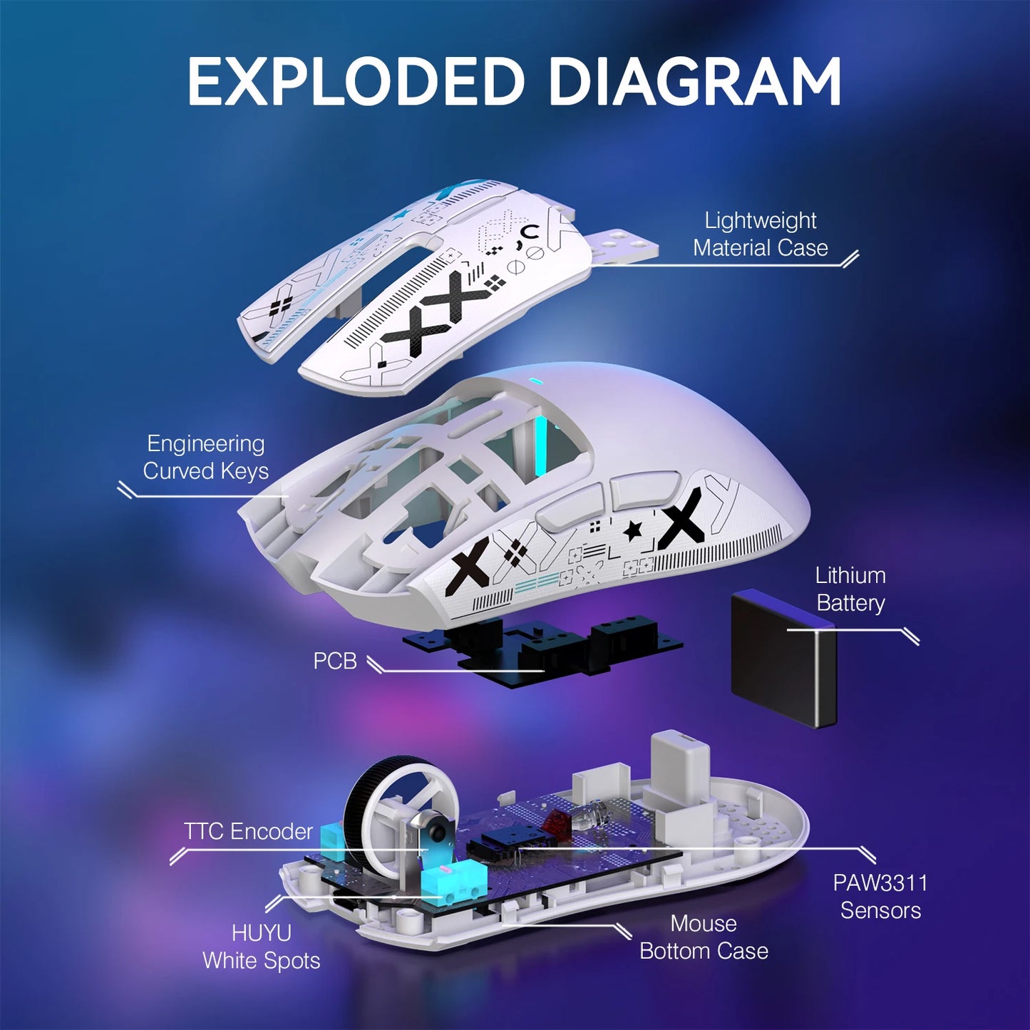 Attack Shark X11 Wireless Gaming Mouse 22K DPI PAW3311