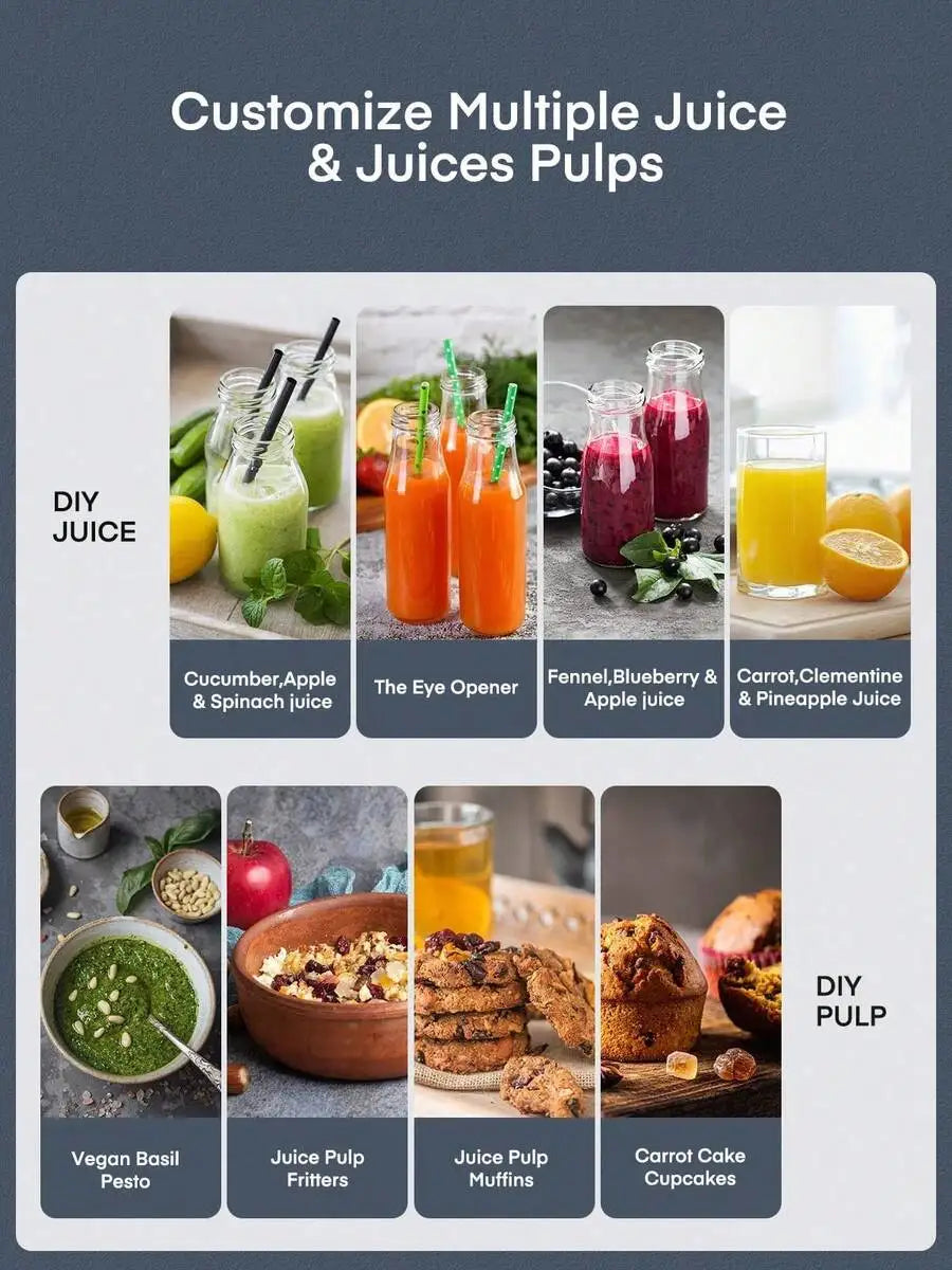 XMSJ Juicer Machine Wide Mouth Three Speed 400W High Performance