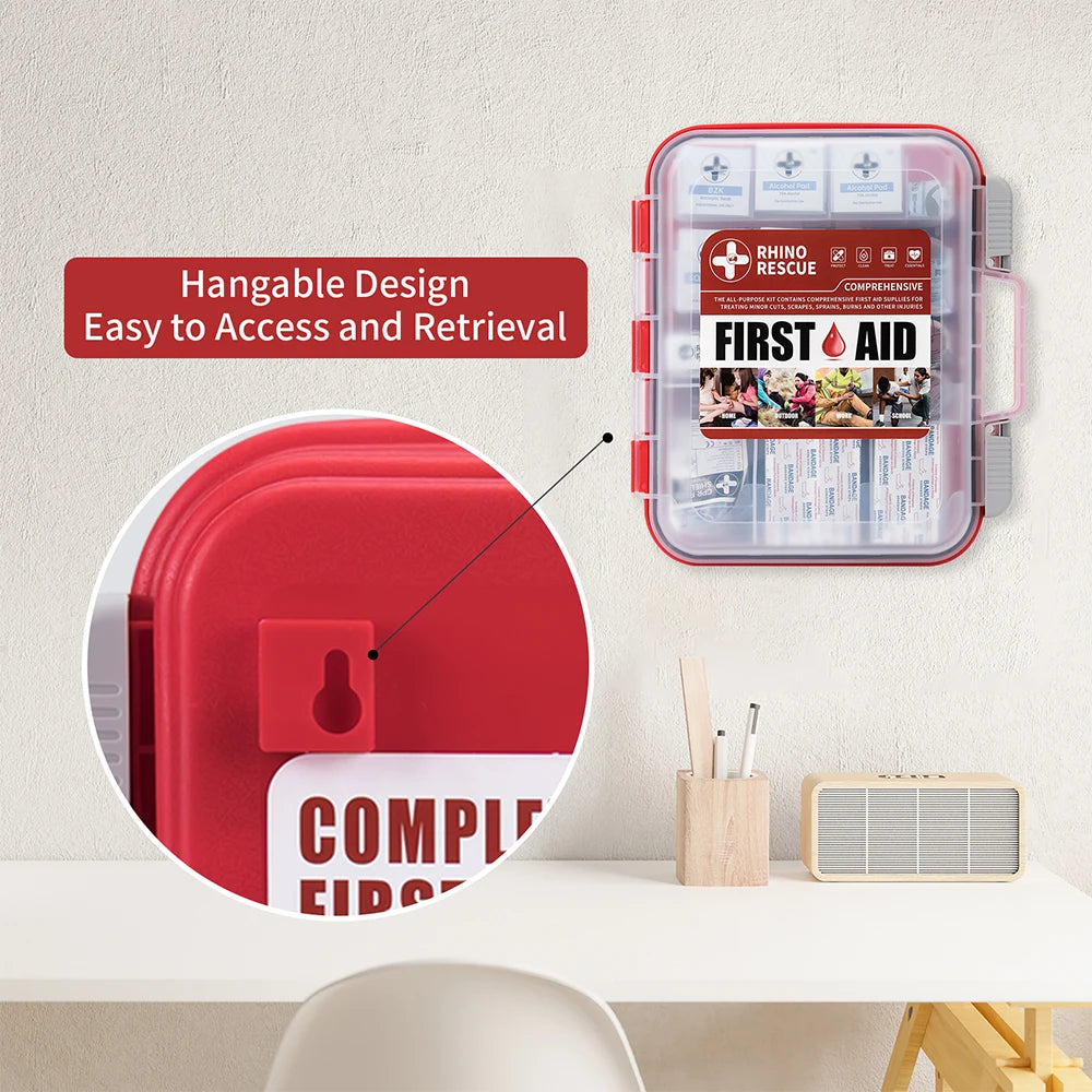 Rhino Rescue 350 Piece OSHA All Purpose First Aid Kit