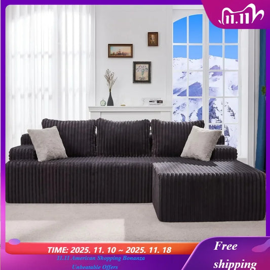 Cloud Modular Sectional Sofa L Shape Memory Foam Chaise