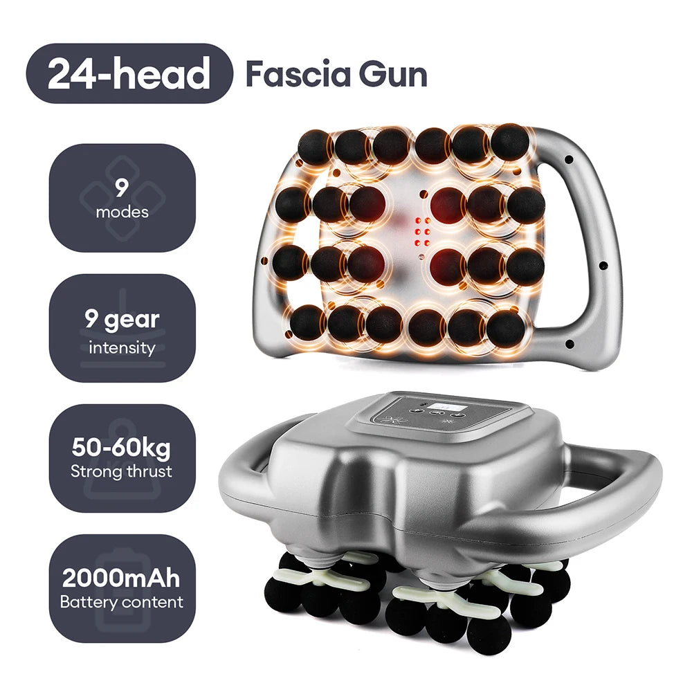 Foreverlily 16-Head Fascia Gun High Frequency Body Massage Massager