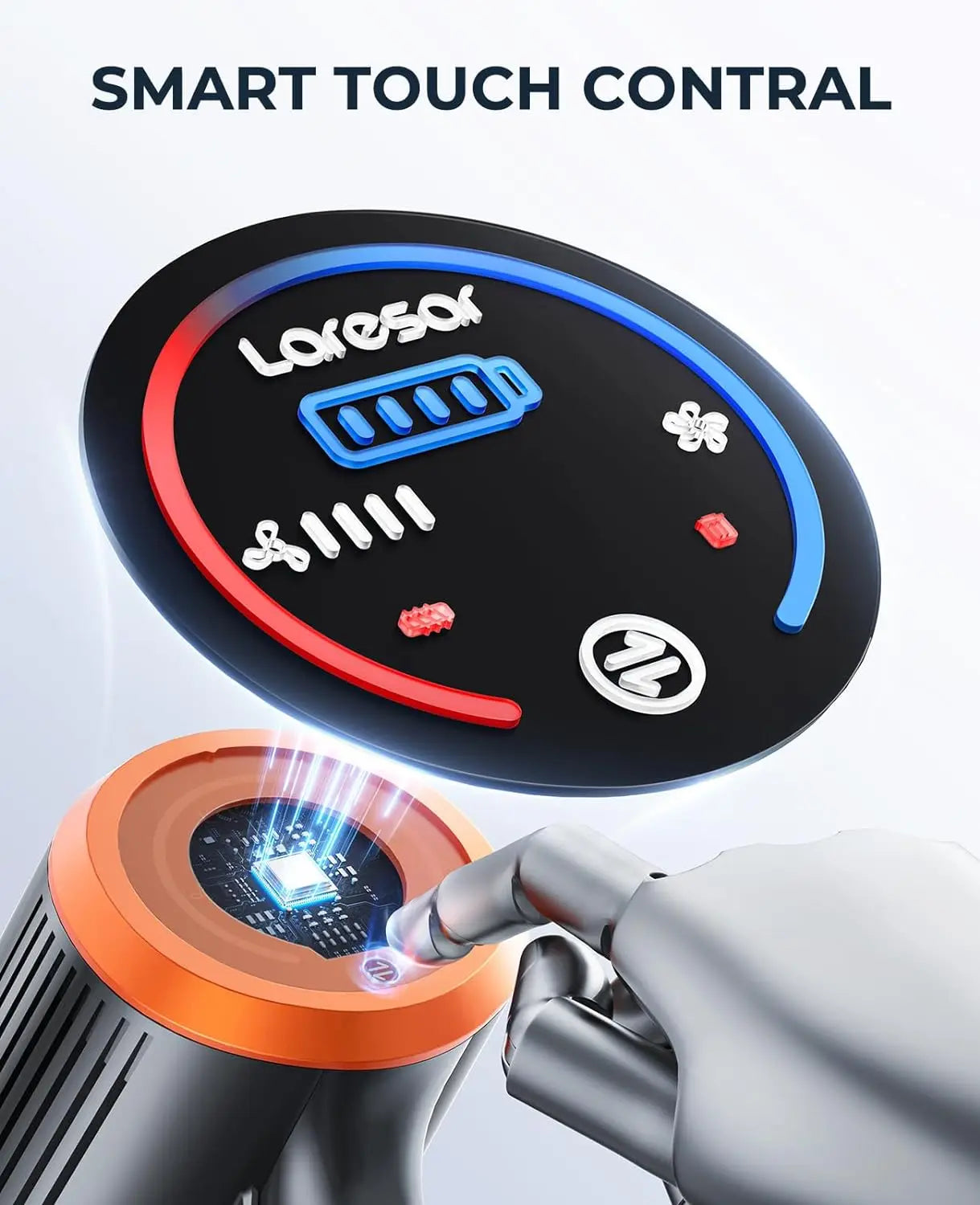 LARESAR Elite 8 Cordless Vacuum Cleaner 450W 55 Minute Battery