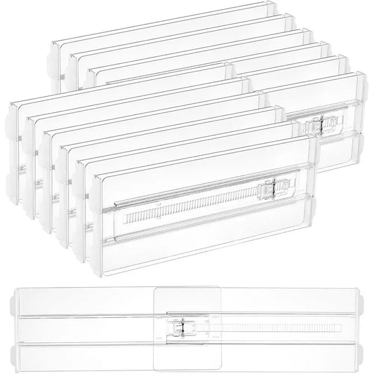 12 Pack Adjustable Drawer Dividers For Expandable Organizer