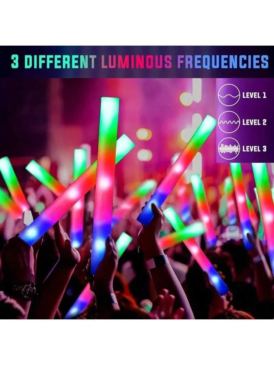 LED Foam Glow Sticks Flashing Event Party Favor Batons
