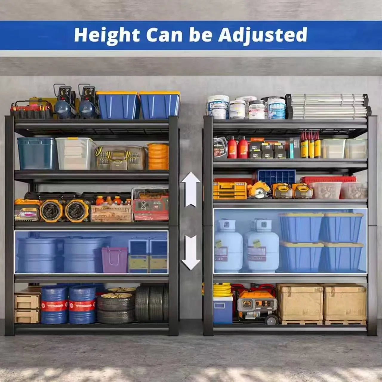 Adjustable Metal Double Layer Column Shelving Rack For Warehouse