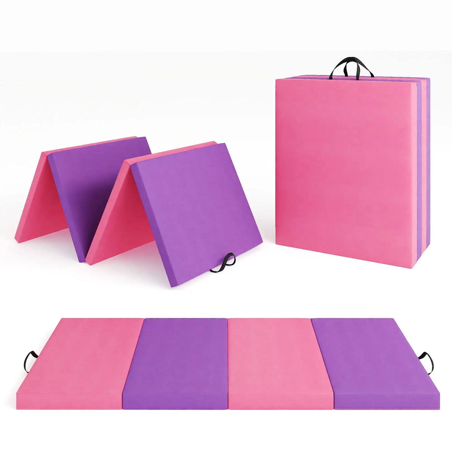 HiMISS Gymnastics Mat Fourfold And Fivefold Tumbling Mats Foam Core