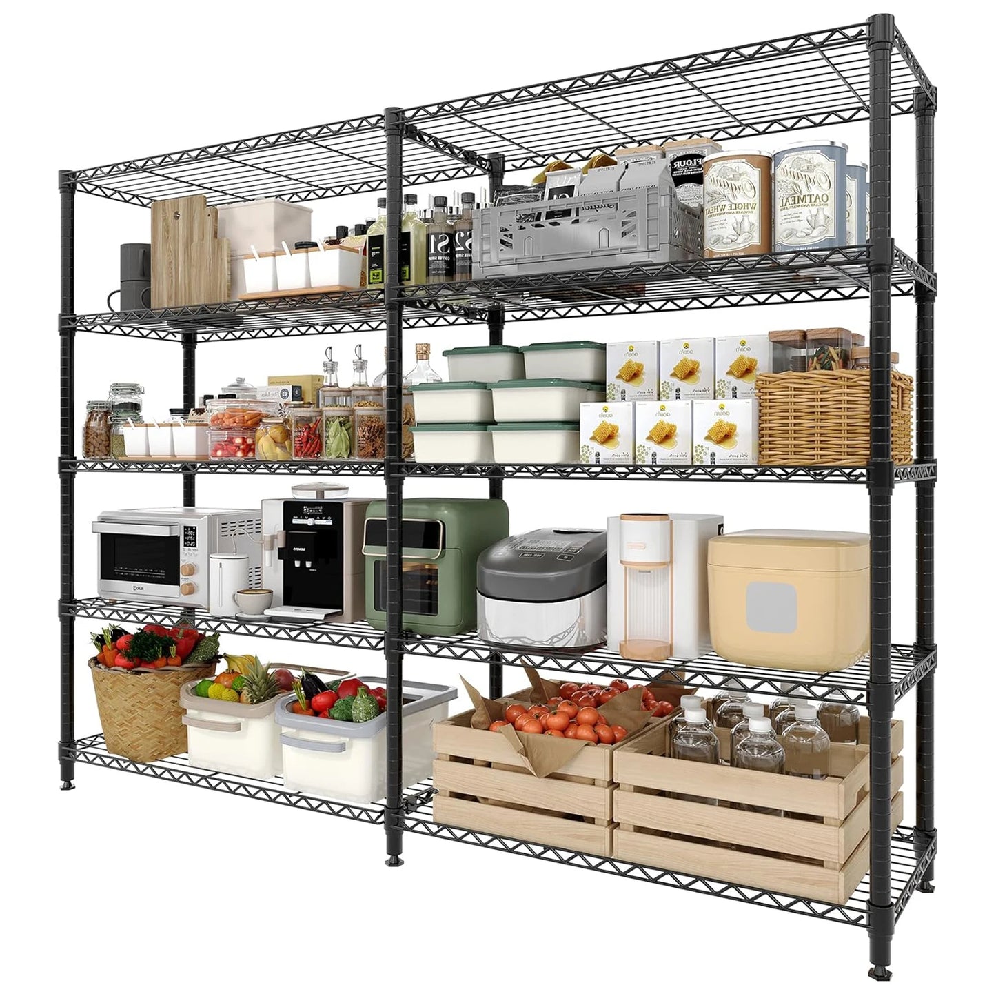 Twister.CK Heavy Duty Storage Shelves Five Tier Metal Unit
