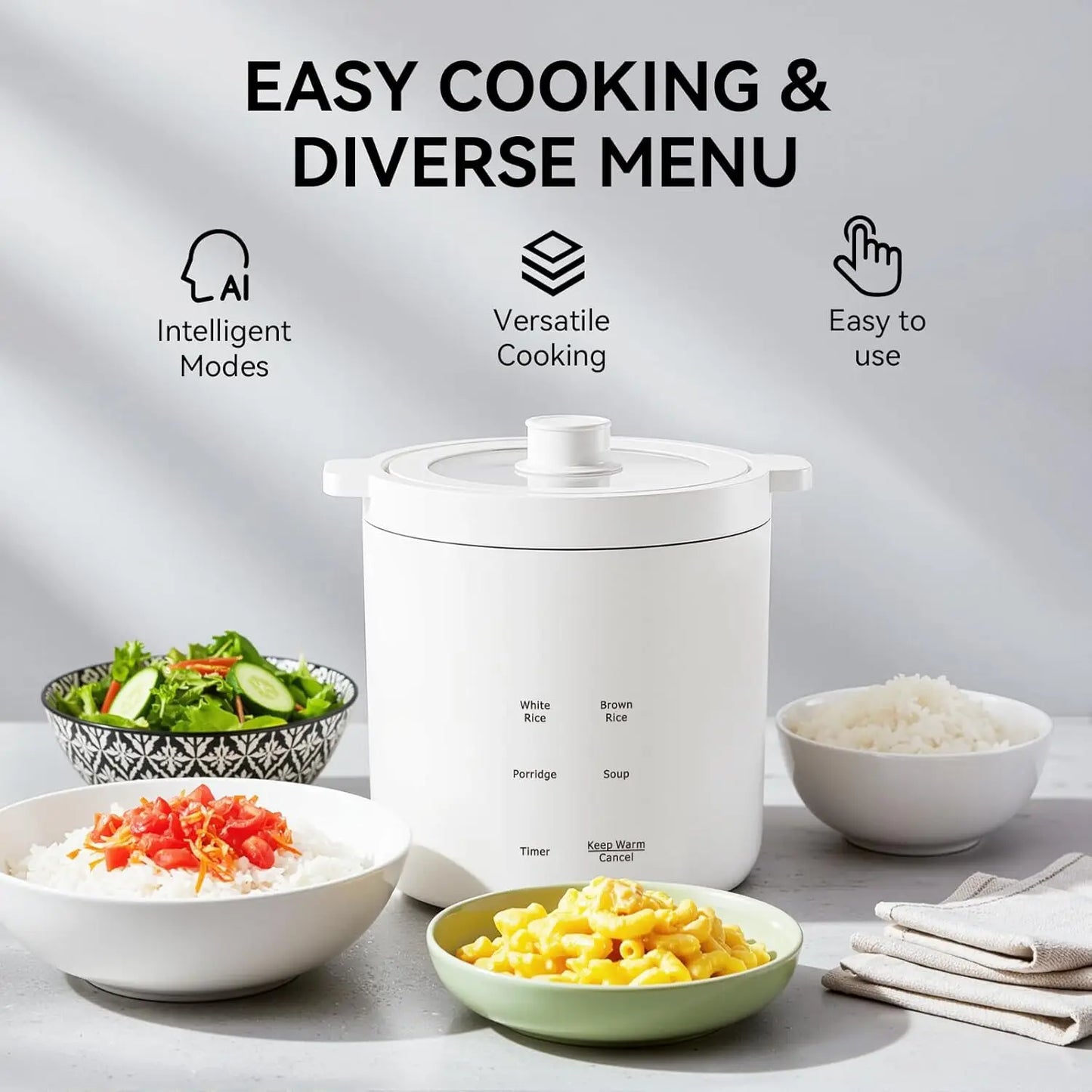 XMSJ Four Function Rice Cooker Electric For Everyday Meals