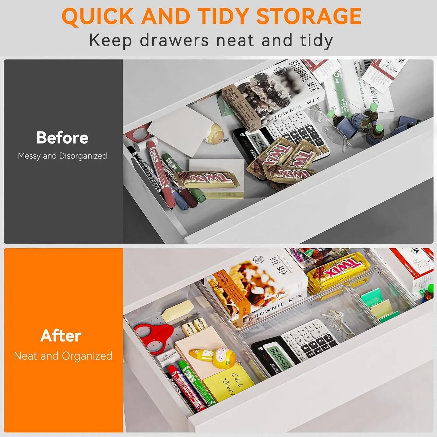 Plastic Drawer Organizer Trays For Makeup And Home Storage