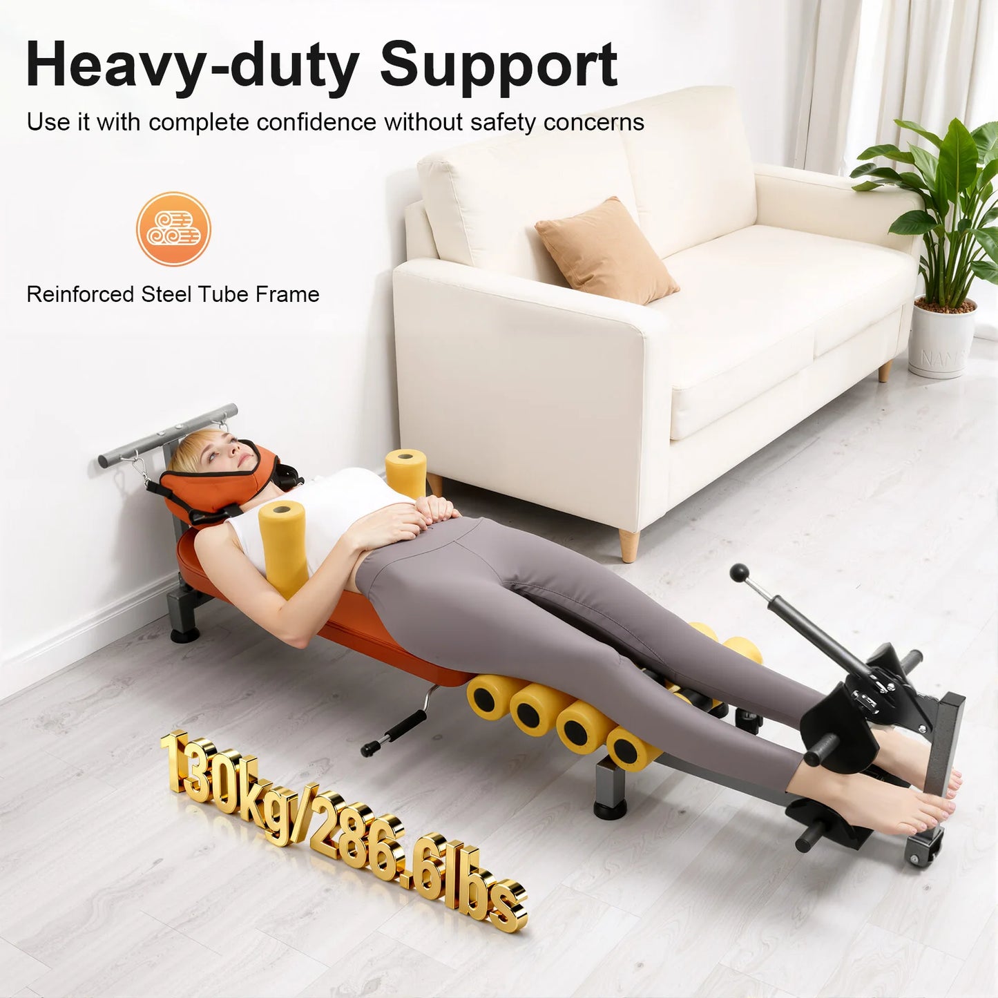 Adjustable Back Stretch Bench And Neck Stretcher For Decompression