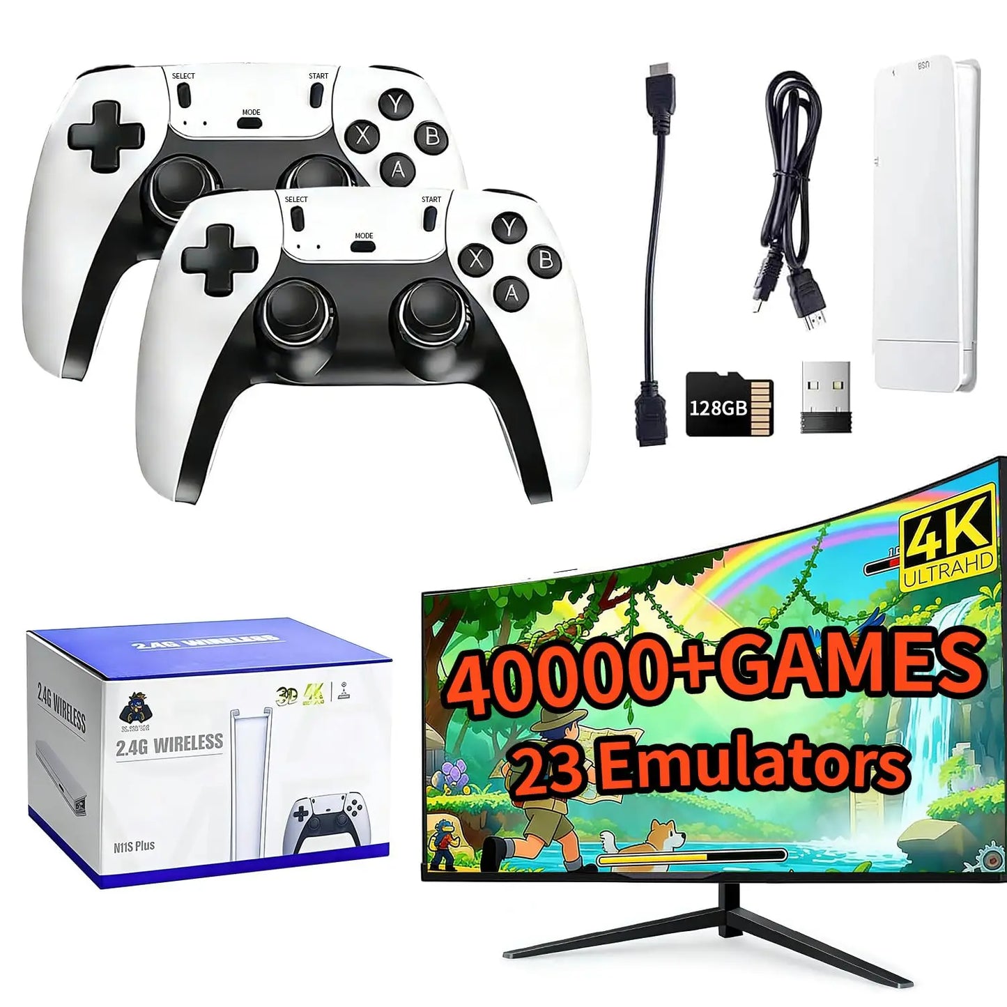 Retro Gaming Console Pro Forty Thousand Titles And 23 Emulators