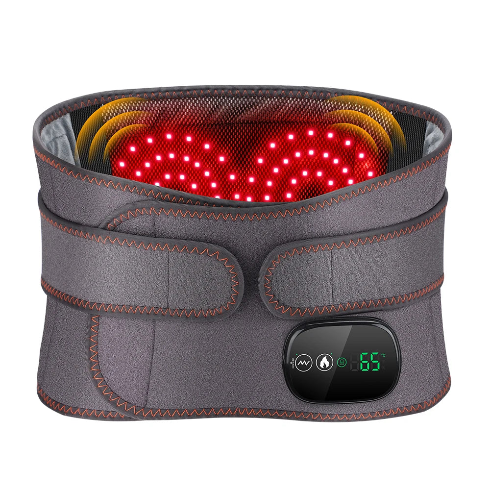 Agdoad Heating Vibration Massager Belt With Red Light Hot Compress