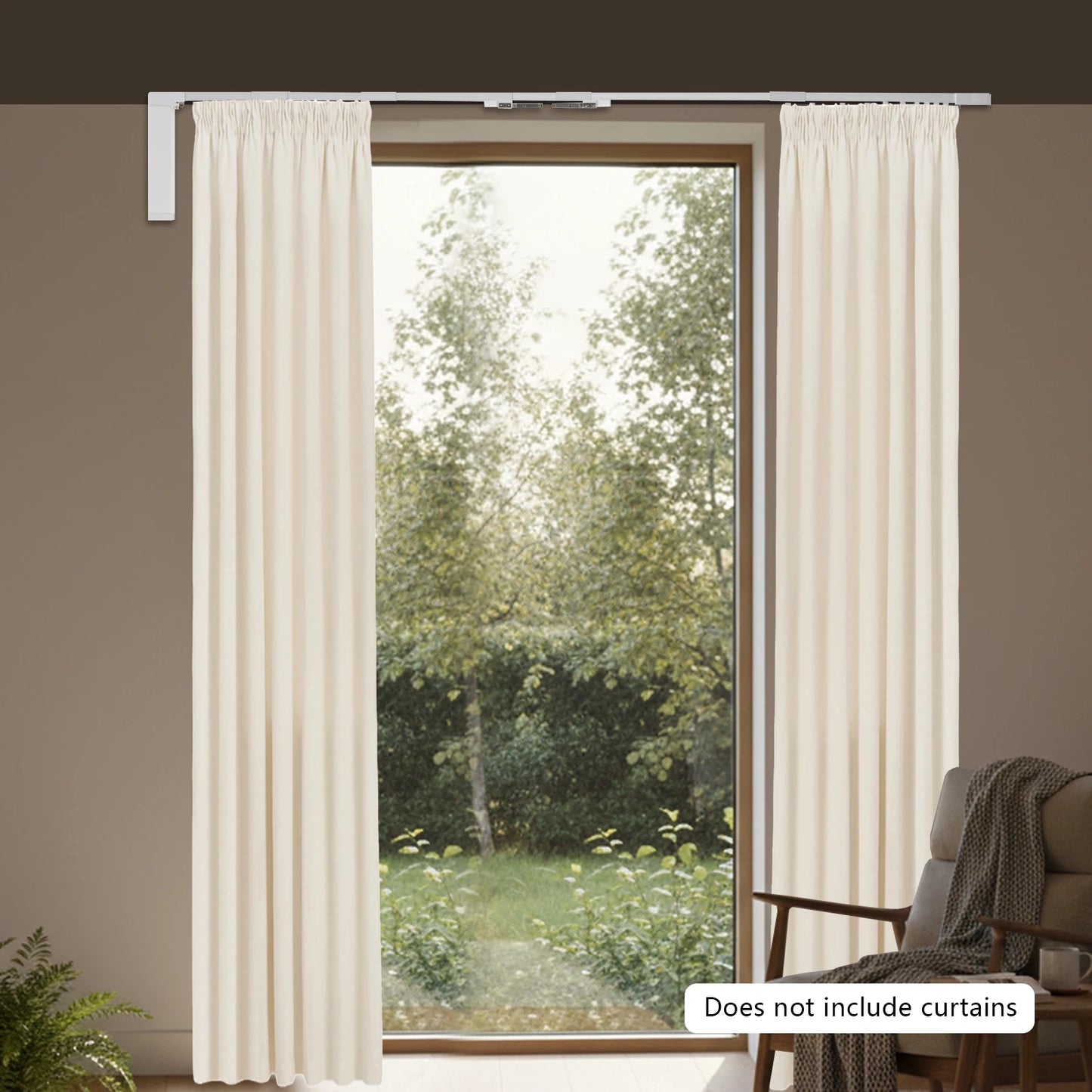 Motorized Curtain Track With Remote Control And Smart Home