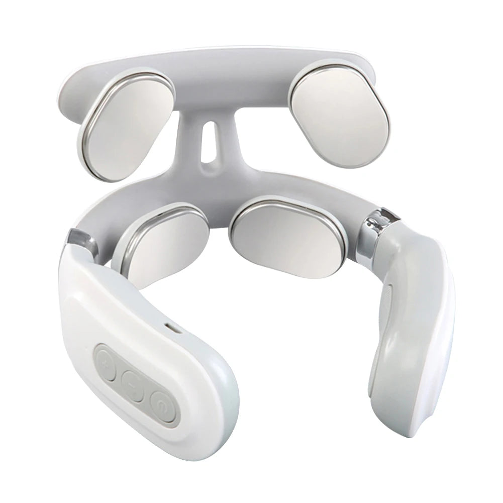 Portable Four Heads Back Massager USB Rechargeable Instrument