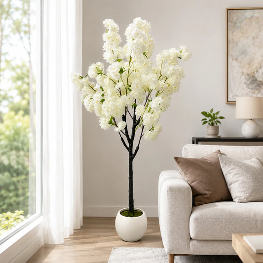 Studyset CN Cherry Blossom Tree Faux Silk Indoor Decor
