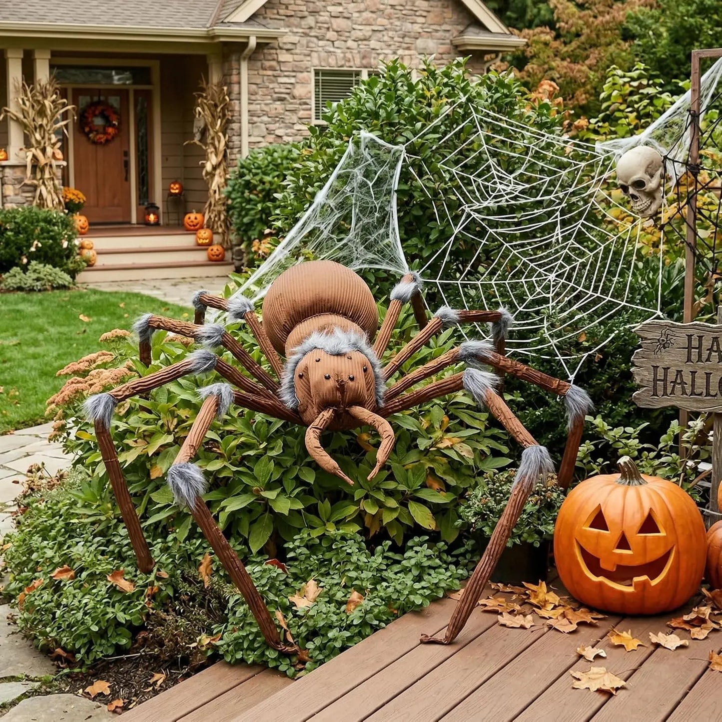 Joyfy Halloween Spider Outdoor Garden Decoration For Party Displays