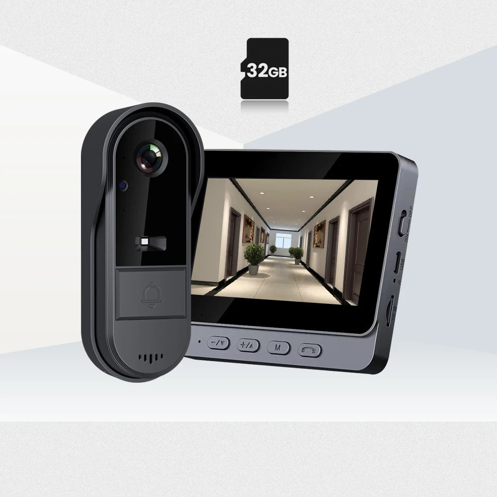 XBIBI WiFi Video Doorbell With 720P HD Camera And Two Way Intercom