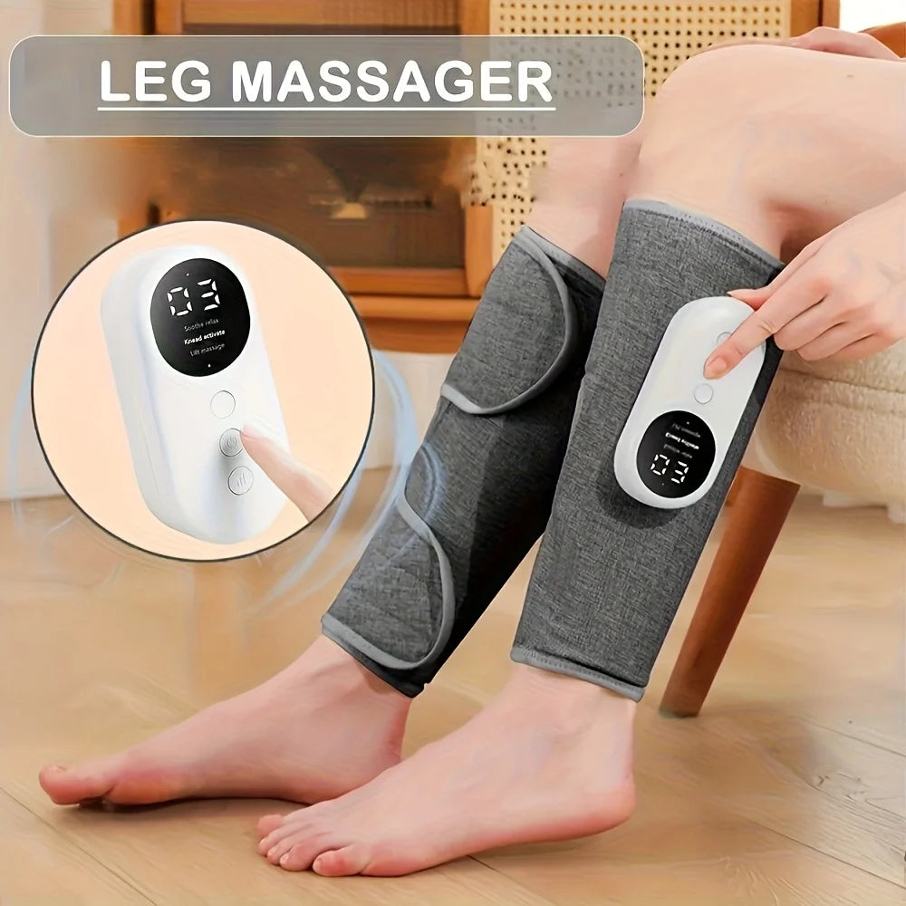 Rechargeable Cordless Leg Massager With Kneading Compression And Vibration