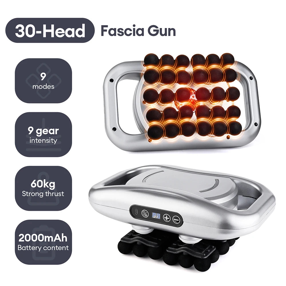 Iebilif Wireless 42 Heads Fascia Massage Gun Red Light Therapy