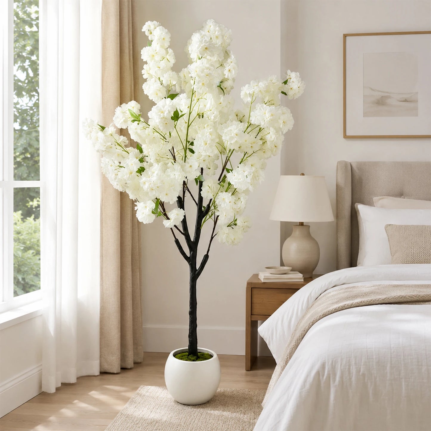 Studyset CN Cherry Blossom Tree Faux Silk Indoor Decor