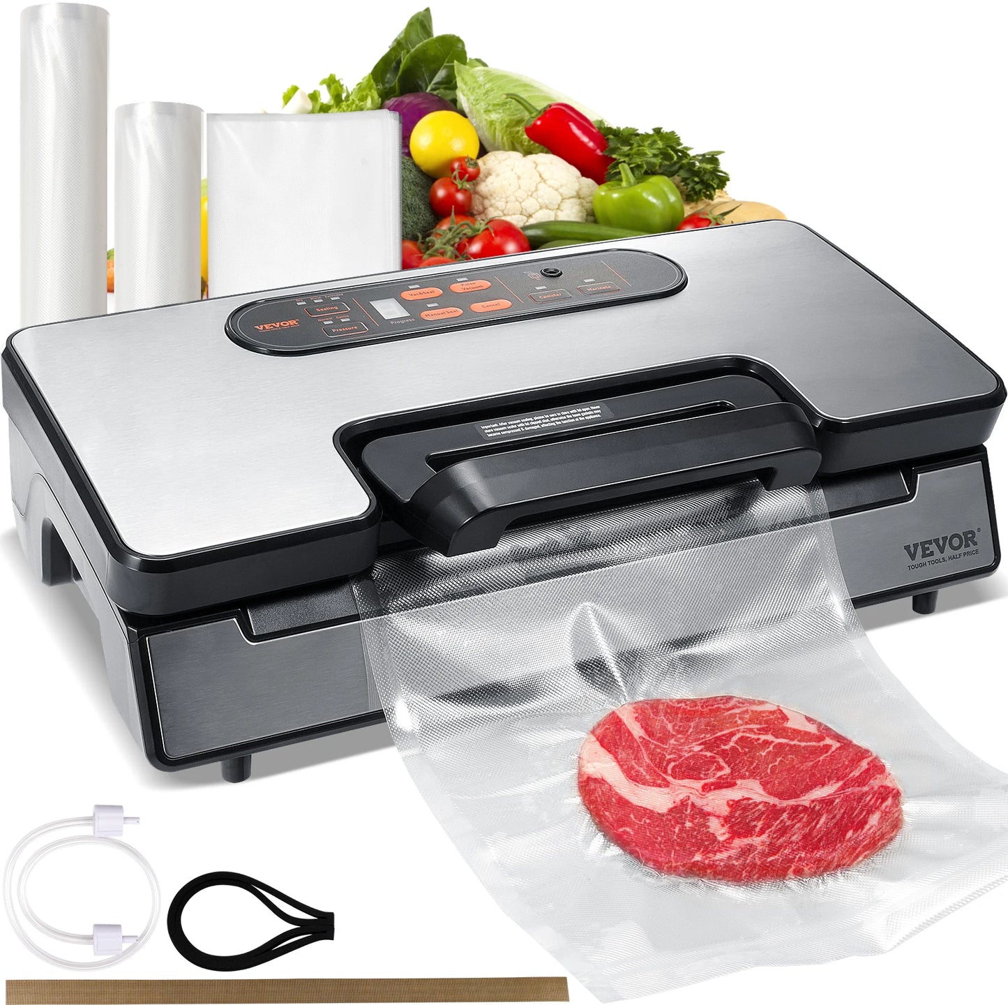 SucceBuy 90KPa 130W Vacuum Sealer With Free Vacuum Bags
