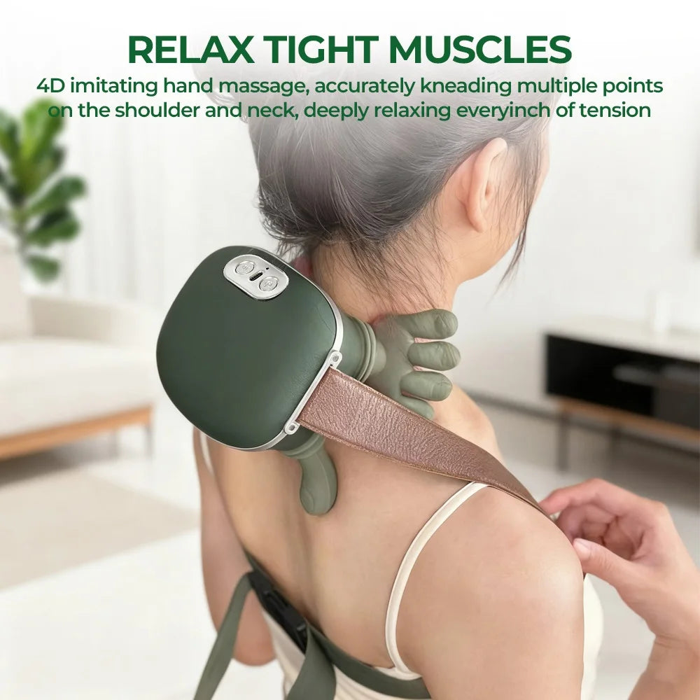 Foreverlily Wireless Neck And Shoulder Massager With 4D Kneading