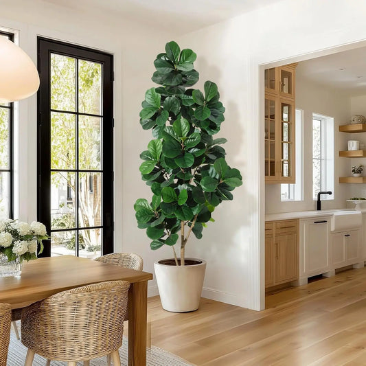 HiMISS Fiddle Leaf Fig Tree Artificial Lifelike In Planter