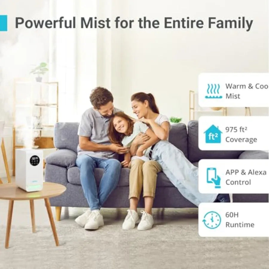 Smart Humidifier For Large Rooms With App And Alexa Control