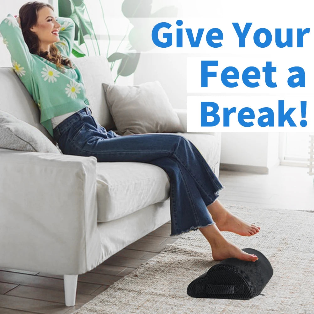 Memory Foam Office Foot Stool Under Desk Footrest For Gaming