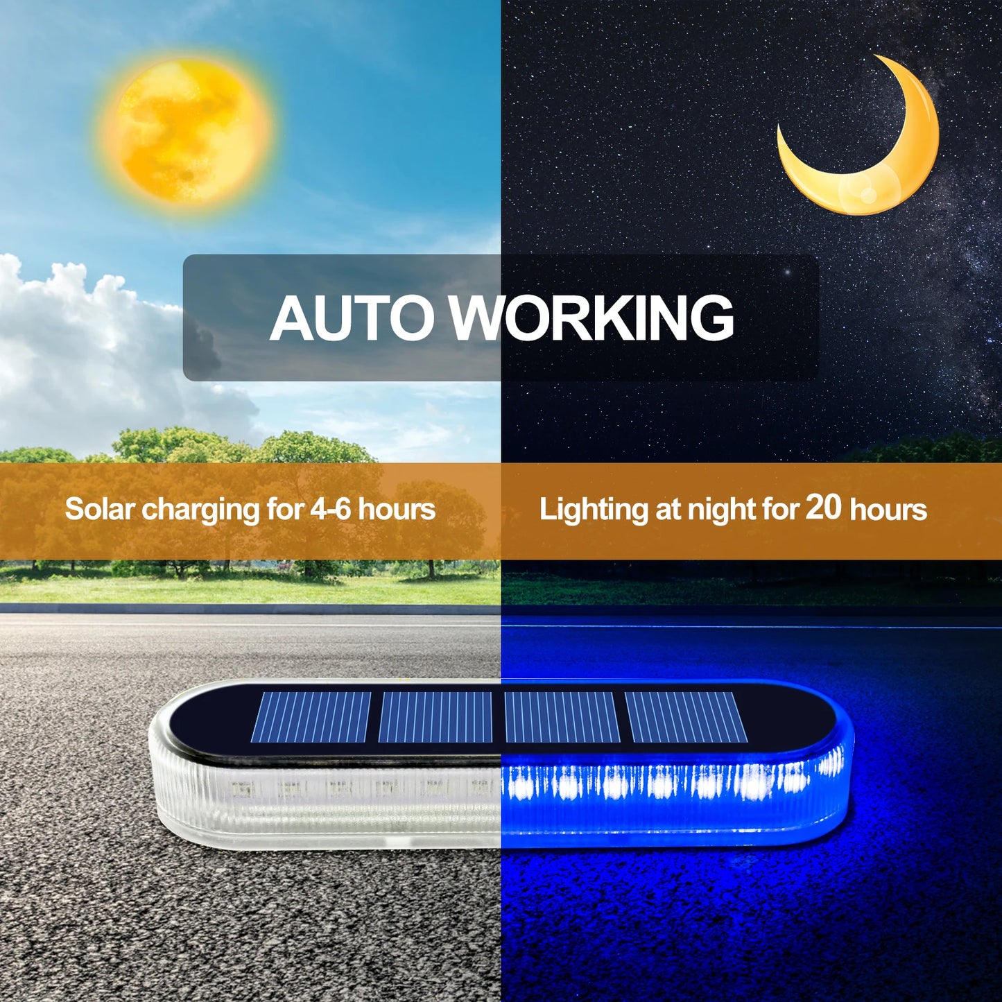 Solar LED Deck Lights 4 Pack Auto On Off Waterproof