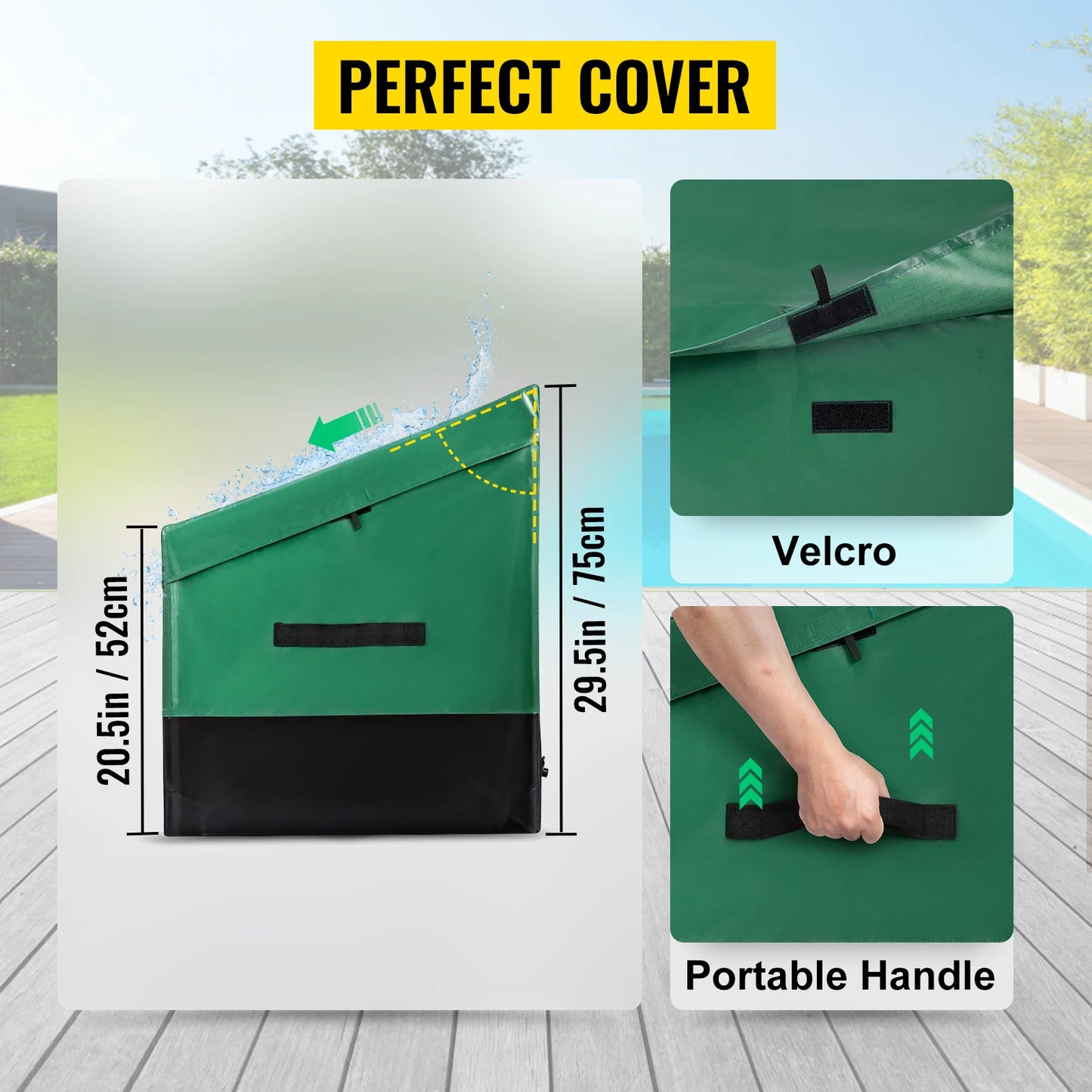 SucceBuy Outdoor Storage Box Waterproof Tarpaulin For Patio Garden