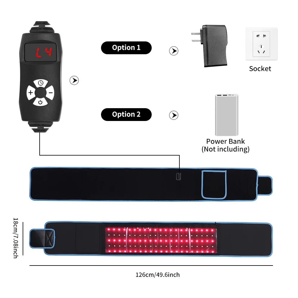 Near Infrared Red Light Belt 660nm 850nm for Body Relaxation