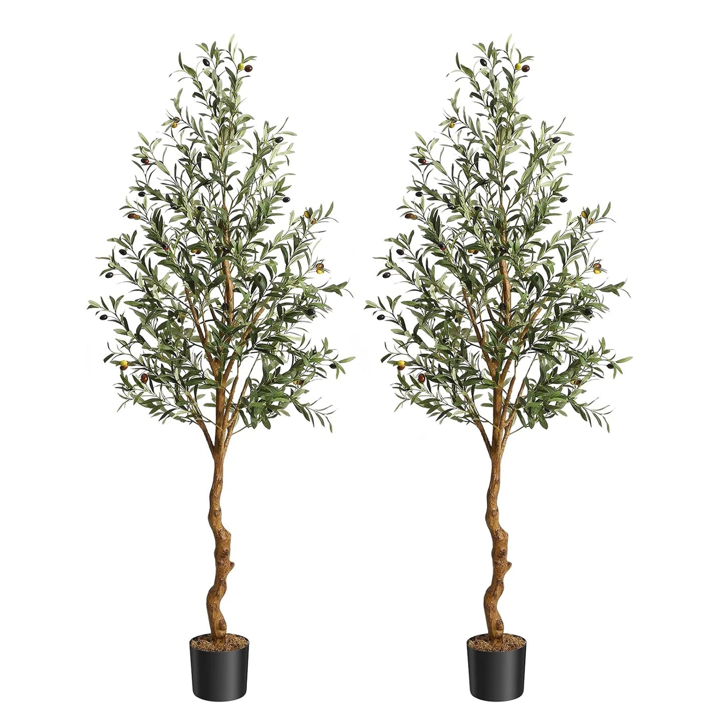 HiMISS Artificial Olive Tree In Pot Realistic Fake Plant Decor