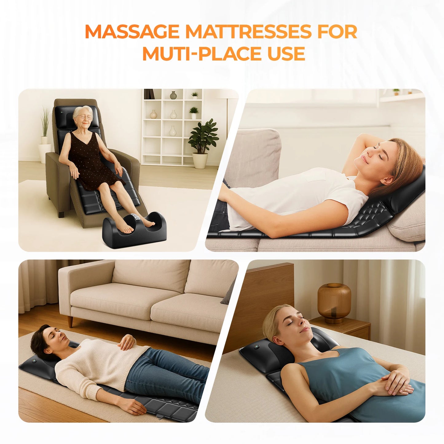 HIMOUTA Shiatsu Massage Mat With Heat and 9 Intensity Levels