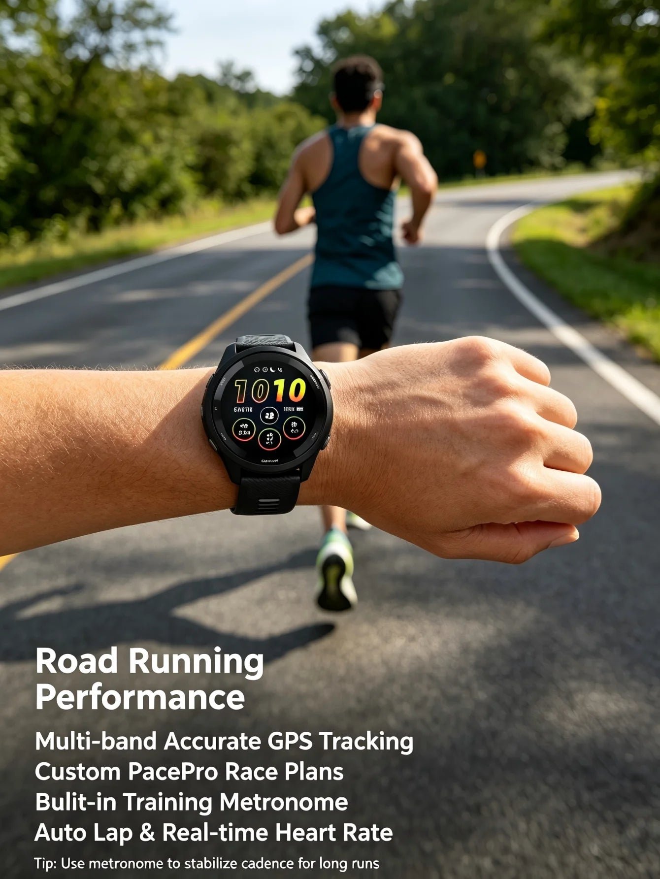 Garmin Forerunner 265 Multiband GPS Smartwatch Navigation And Health Tracking