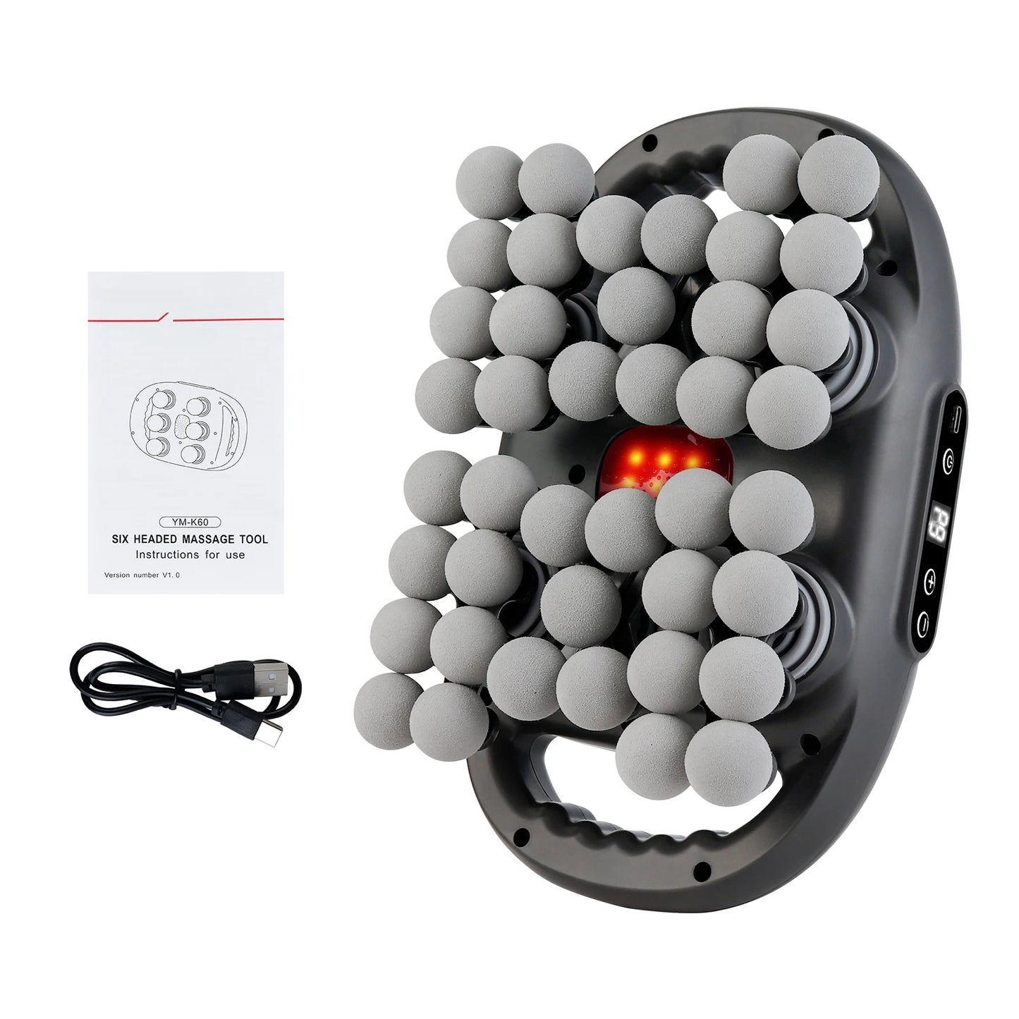 Iebilif Wireless 42 Heads Fascia Massage Gun Red Light Therapy