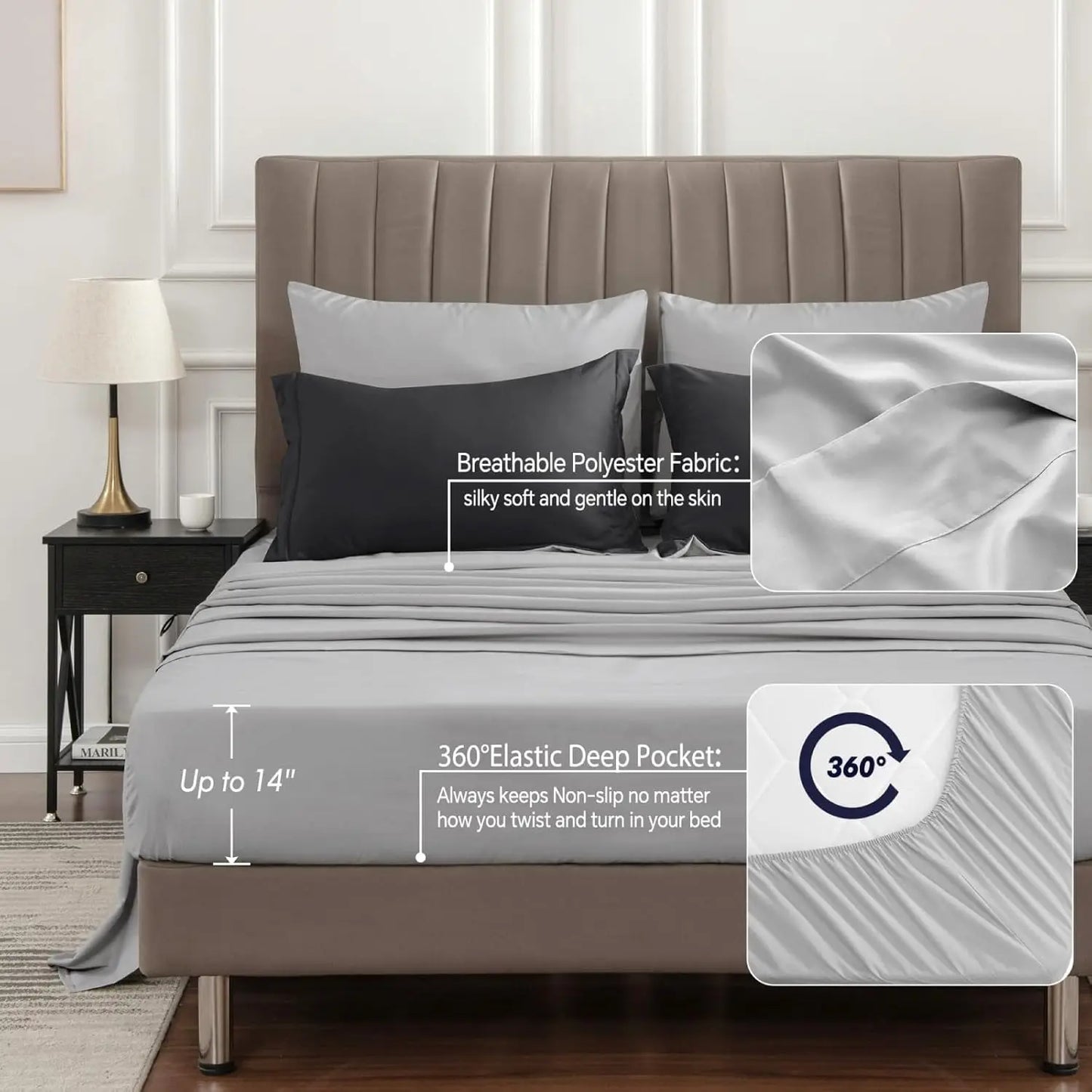 Queen Comforter Set Bed In A Bag Microfiber Reversible Bedding