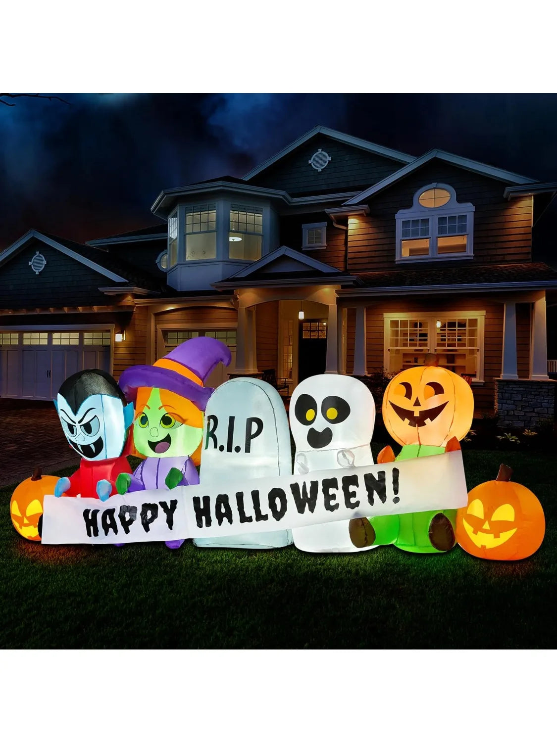 Joyfy Inflatable Halloween Multi-Character Series With LED Lights Outdoor Yard