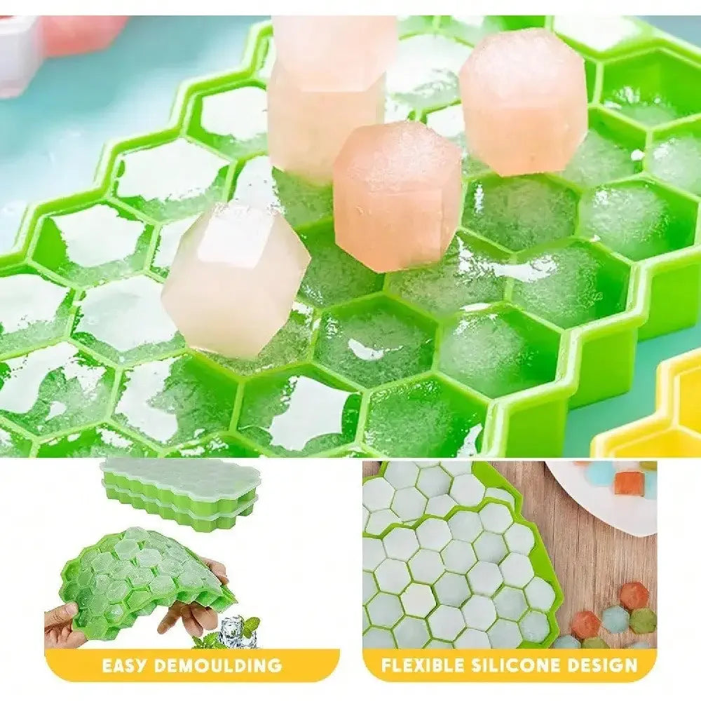 Honeycomb 20 Compartment Silicone Ice Cube Tray Reusable