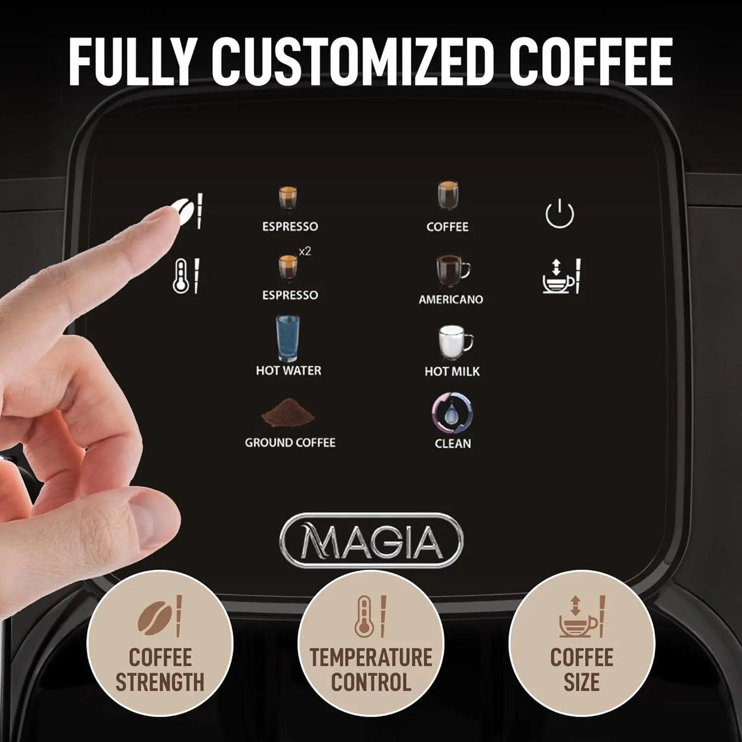 XMSJ Automatic Espresso Machine With Grinder And Self Cleaning