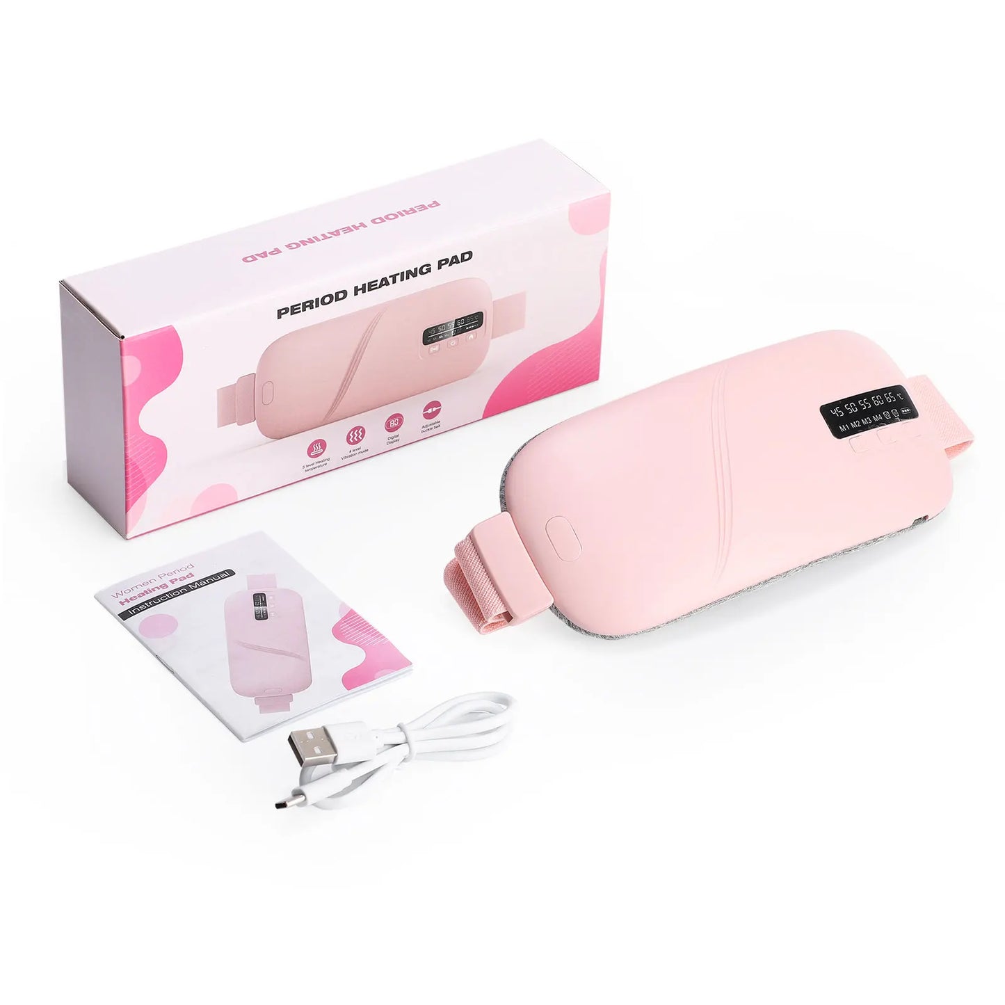 PASTSKY 5 Modes Waist Heating Massage Belt For Period Cramps