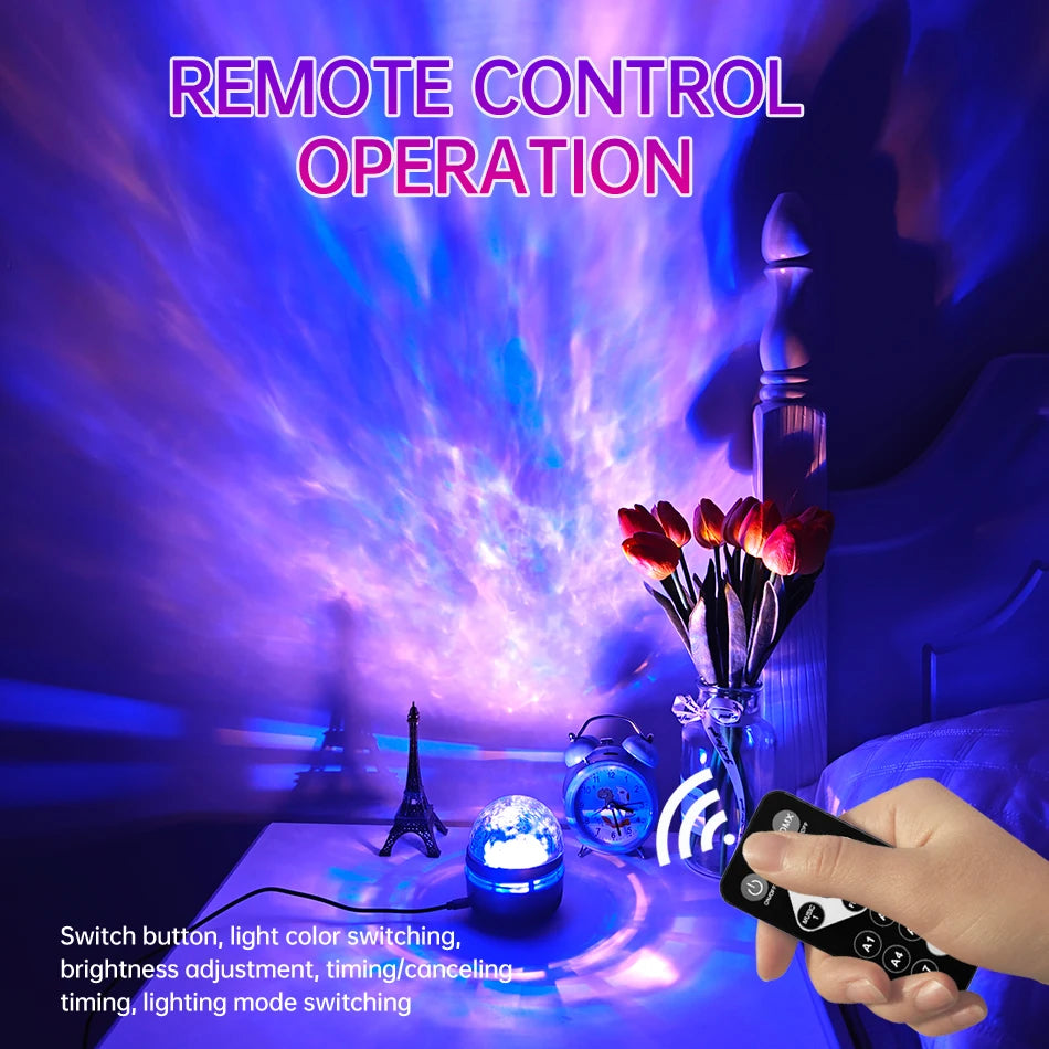 LED Galaxy Night Light Projector With Remote Control And 7 Modes