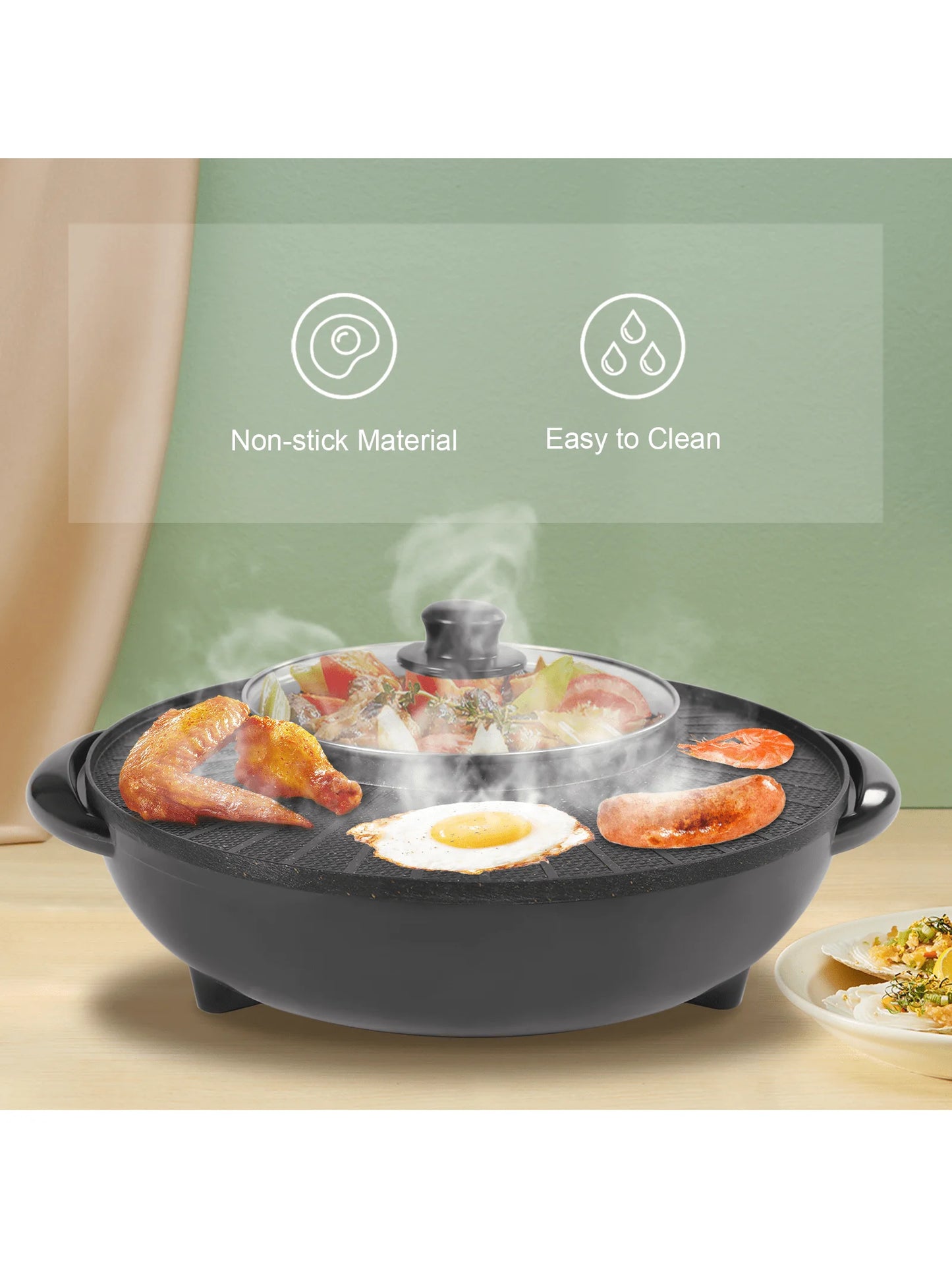 Circular Edition Electric Hot Pot Grill for Indoor Parties