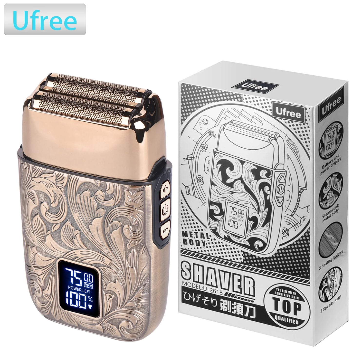 Ufree Electric Foil Shaver For Men With LCD Display