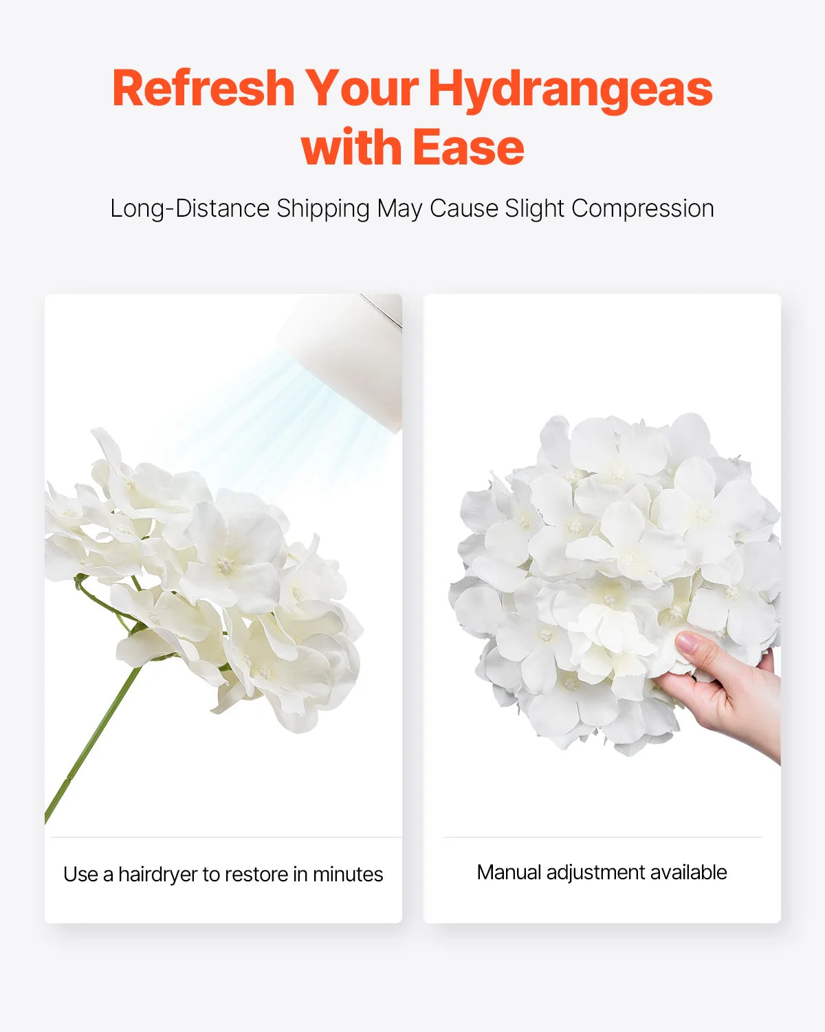 SucceBuy Realistic Artificial Hydrangea Flowers For Home And Wedding Decor