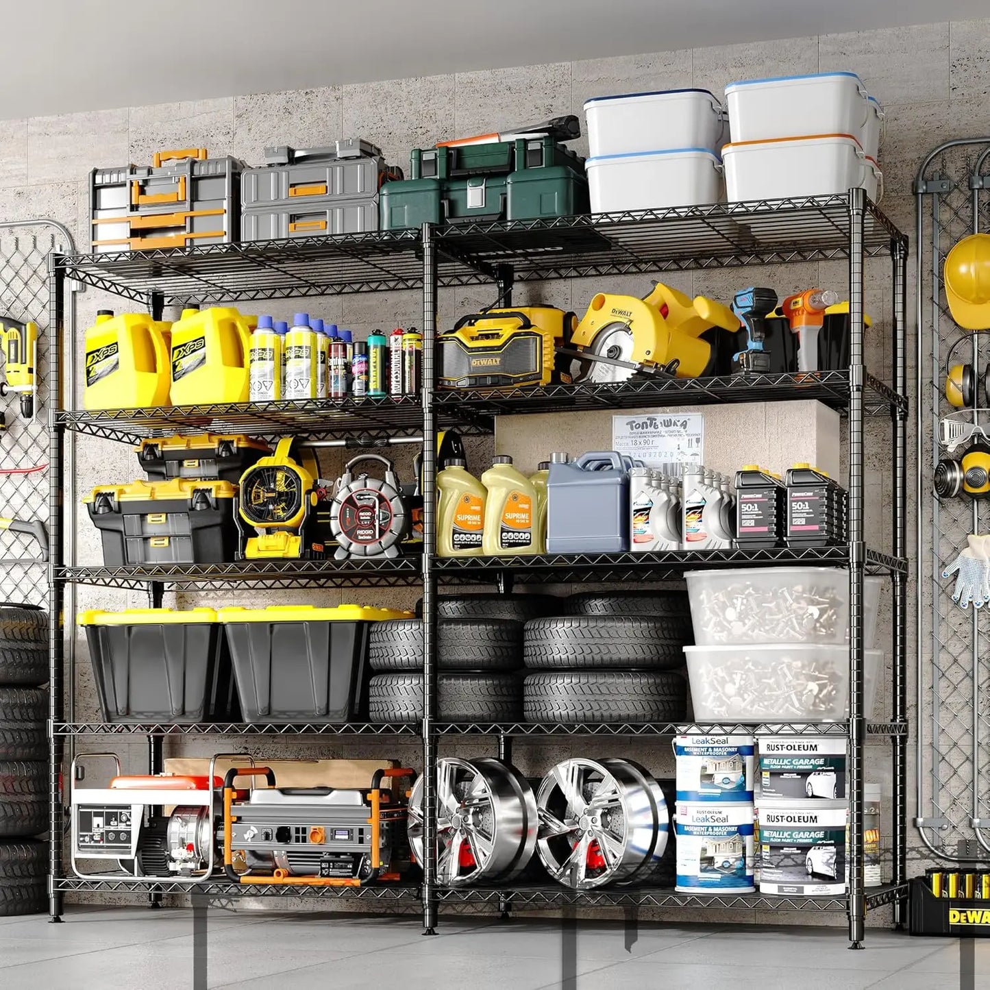 Twister.CK Five Tier Heavy Duty Metal Storage Shelves