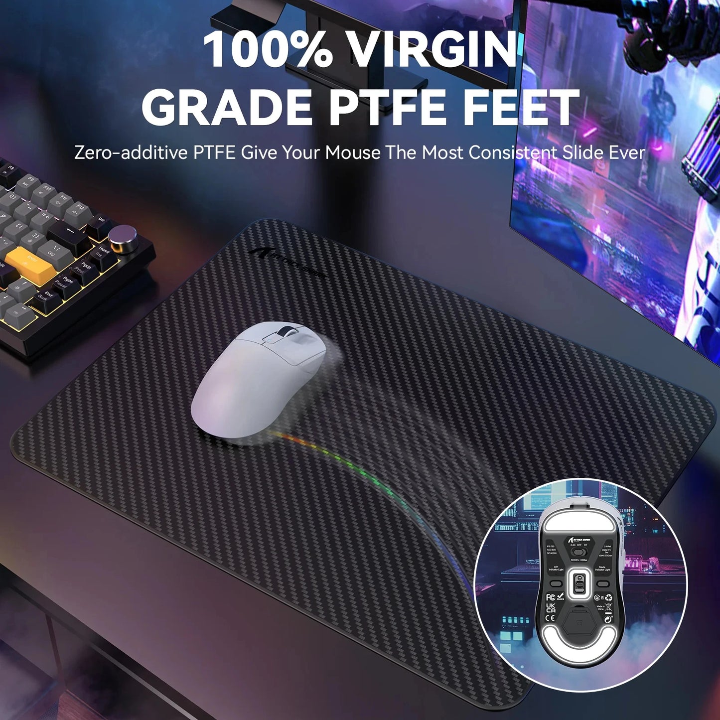 Attack Shark X3MAX Wireless Gaming Mouse With PAW3950 Sensor