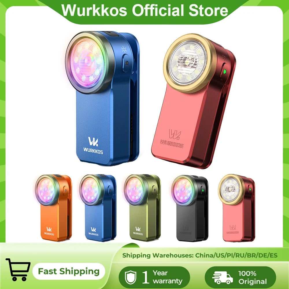Wurkkos 680LM USB Rechargeable Mini Clip Light Spotlight Floodlight