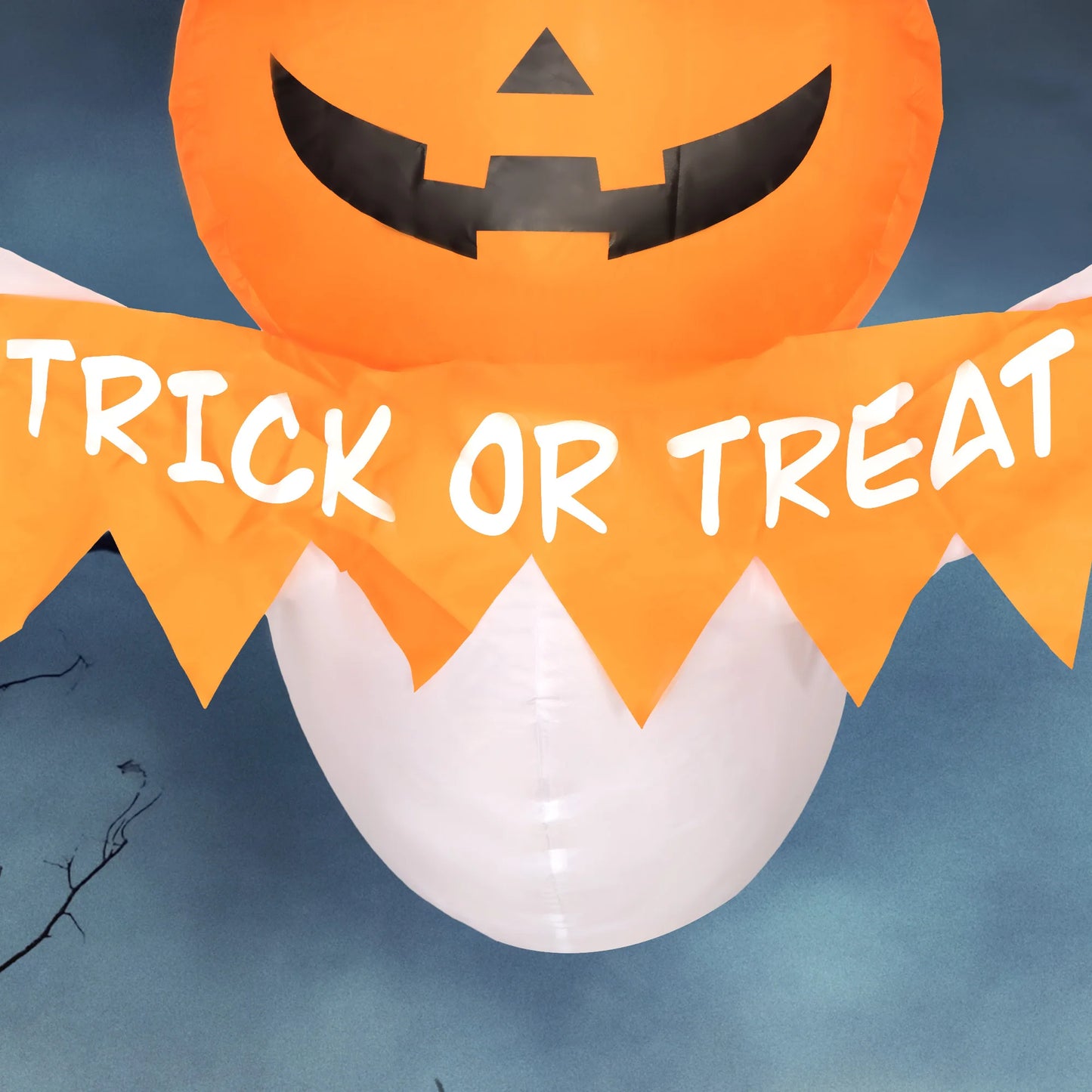 Halloween Inflatable Window Ghost Decoration With Led Lights