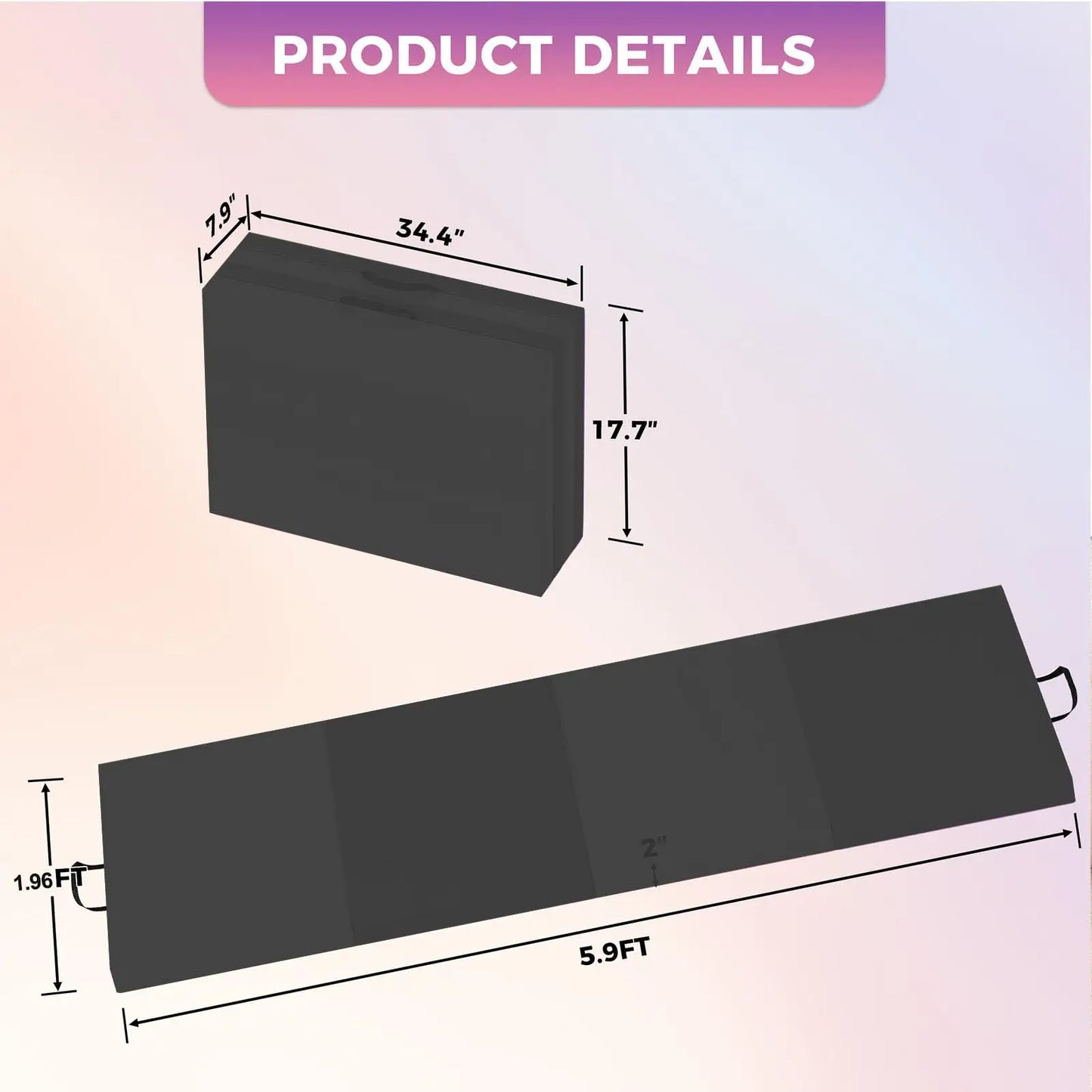 HiMISS Gymnastics Mat Fourfold And Fivefold Tumbling Mats Foam Core